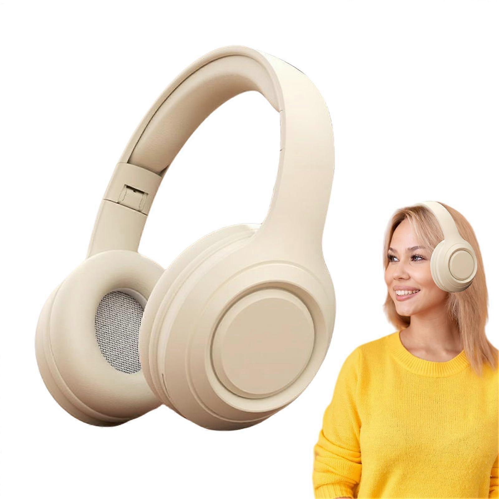 Over Ear Headphones Wireless NoiseCanceling Foldable Headset With Card Slot For Gaming Commuting Workouts