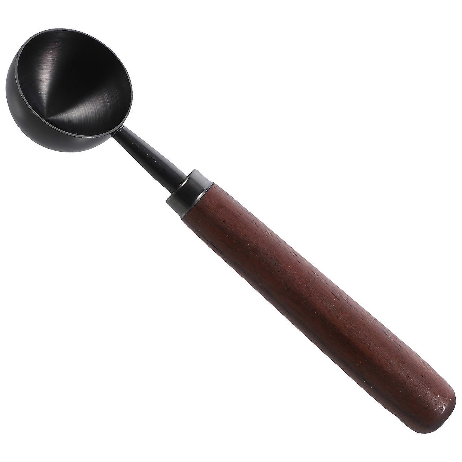 Spoon with Wooden Handle for Melting Wax Seals 4Pcs