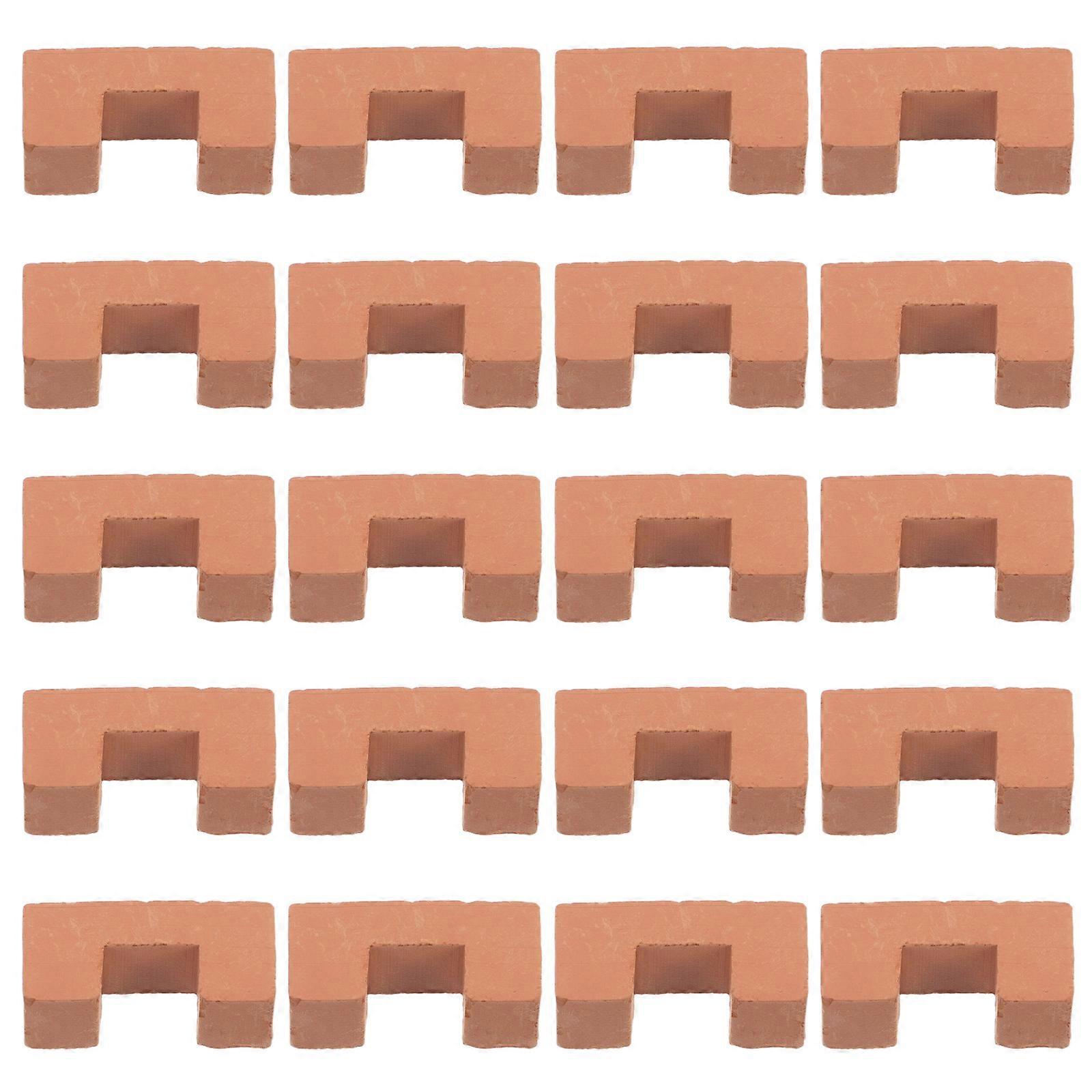 Mini Bricks Clay Blocks for Landscaping Miniature Accessories 40Pcs