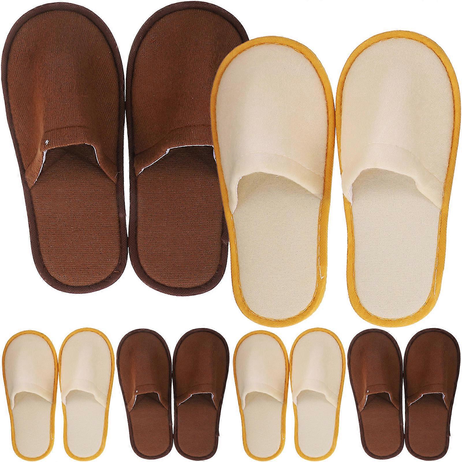 Hotel Slippers 12 Pairs Disposable Assorted Color Comfortable Flat Hygroscopic Simple Design