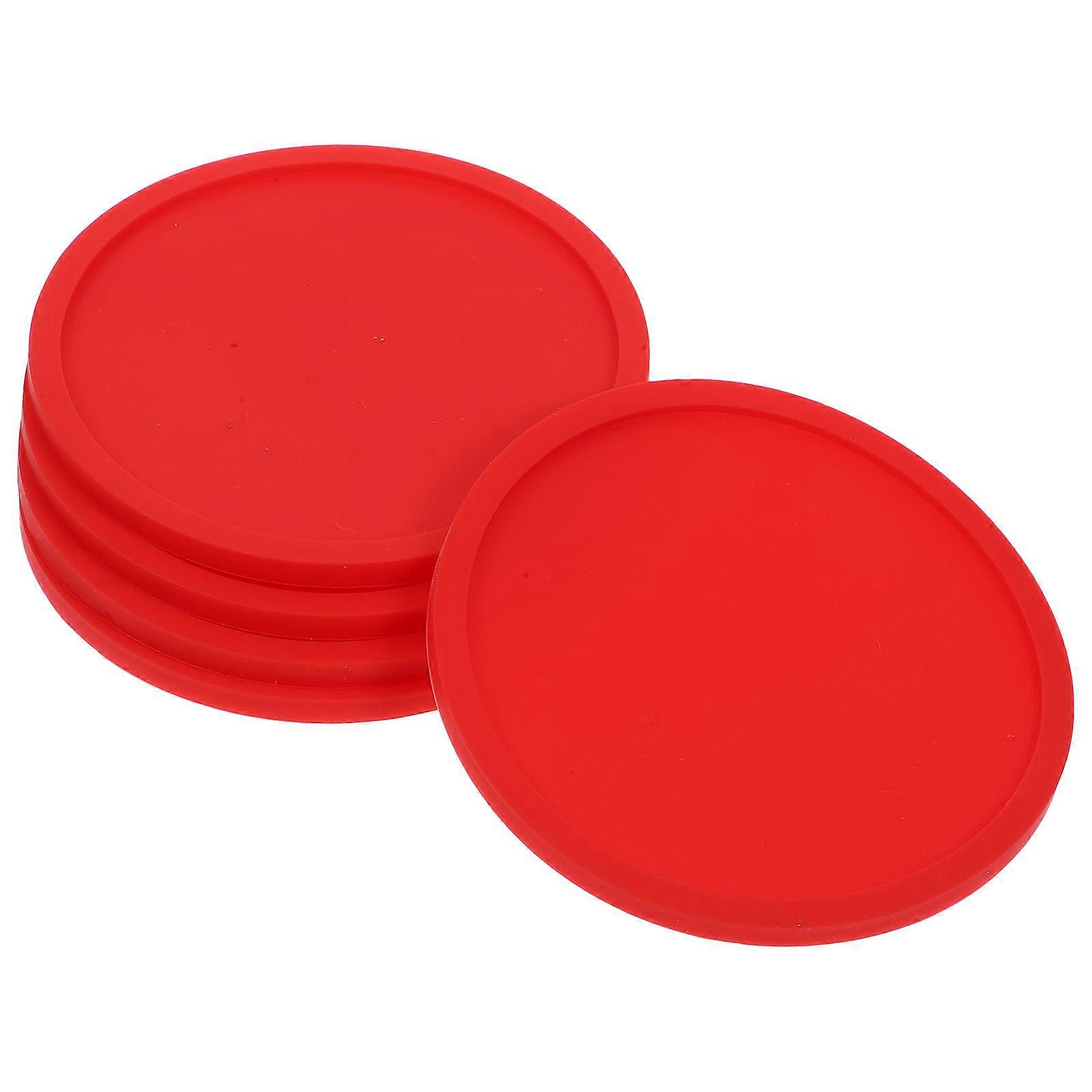 Coasters for Drinks Silicone Placemats for Protecting Tables 15Pcs Red