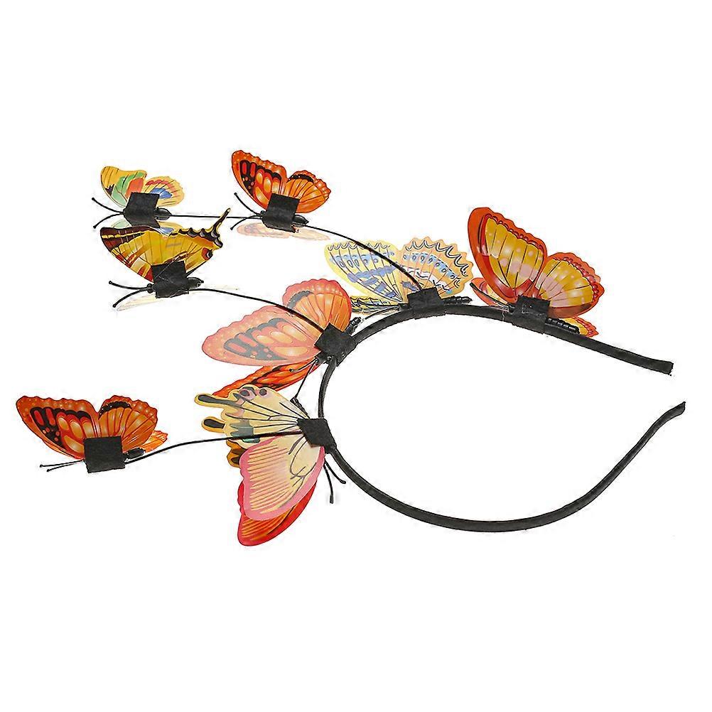 Butterfly Shape 3D Hair Accessories For Cosplay Performance Party Dancing With 1Set Orange