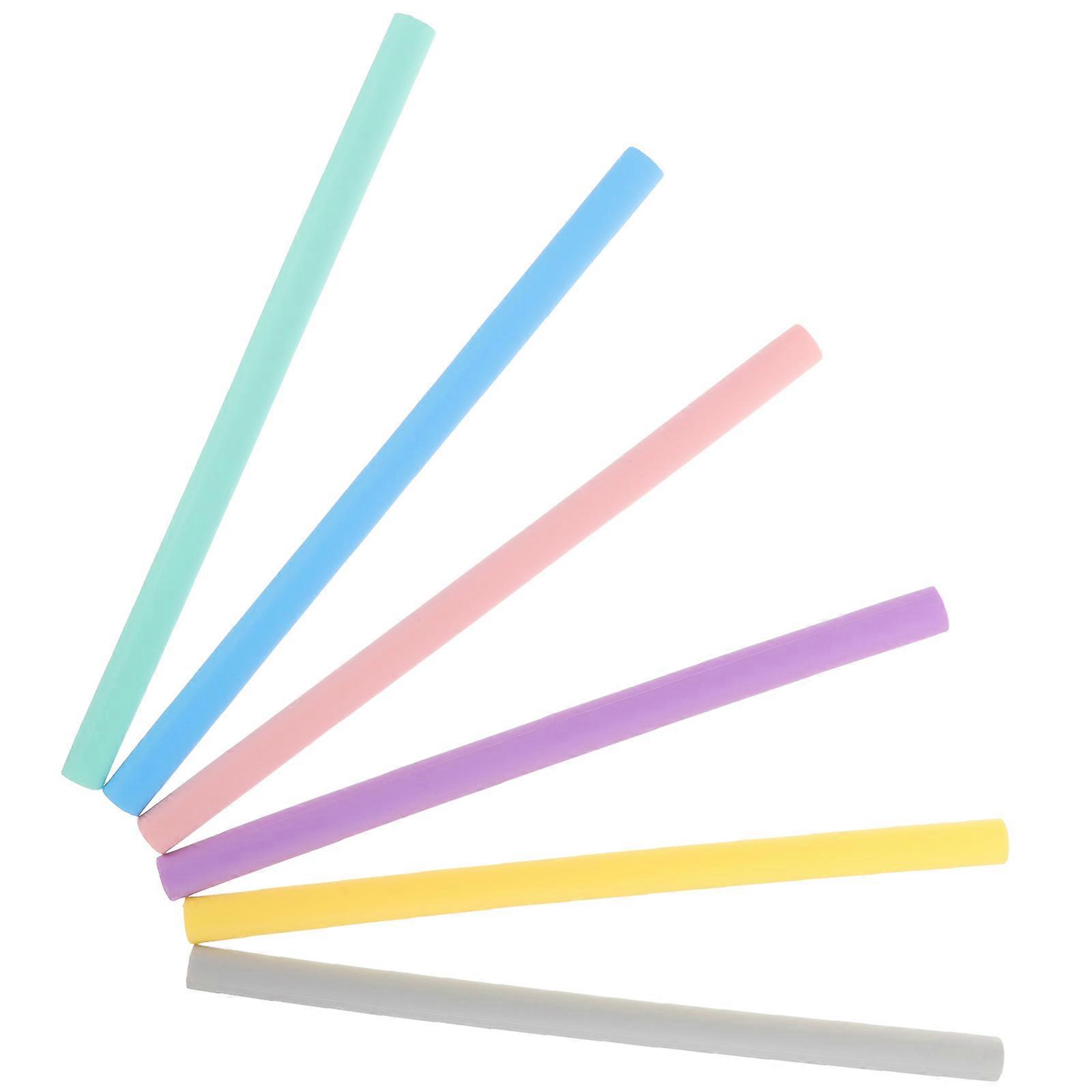 Silicone Drinking Straws For Smoothie Beverage 30 Pcs Assorted Color Suitable For Parties Outdoor Restaurants Bars