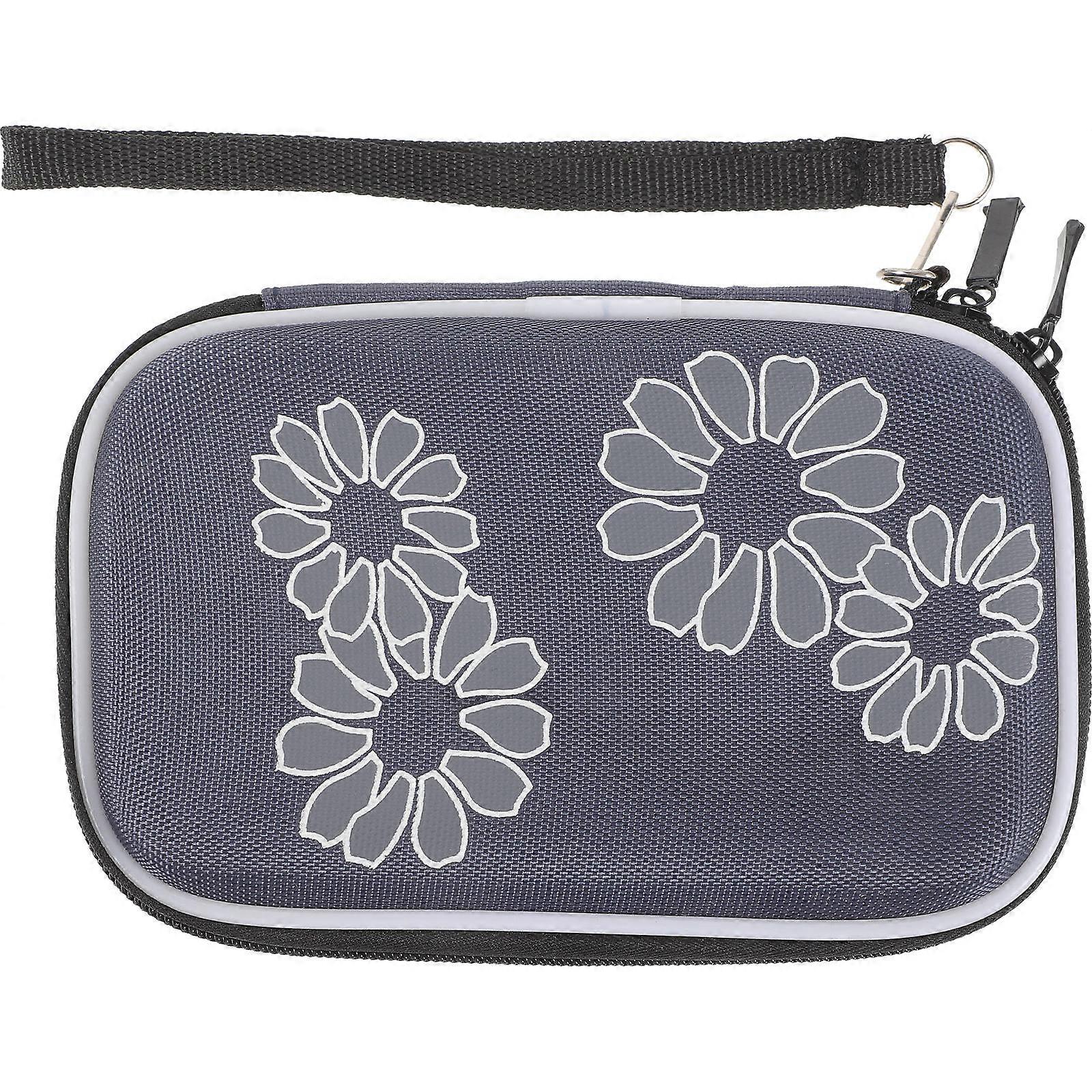 Hard Drive Case Storage Protective Bag for Storage 5Pcs Grey Material