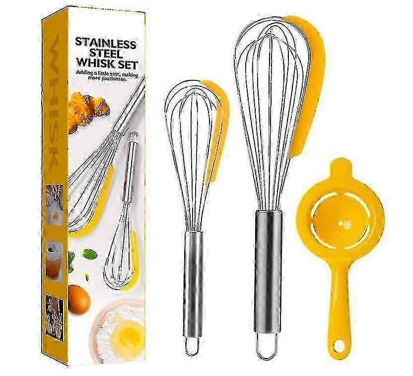 3pack Manual Whisk Household Blender Balloon Whisk Baking Tools Set