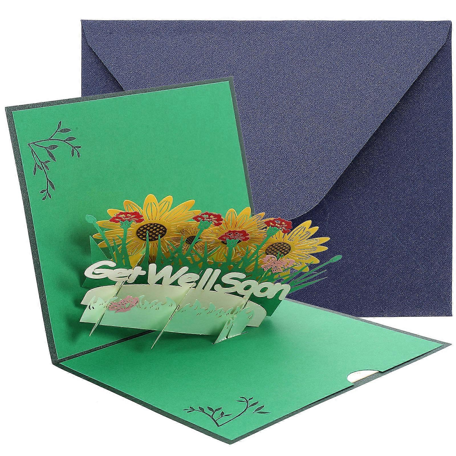 Get Well Three-Dimensional Shape Giving Special Occasions Paper Material Greeting 1Set