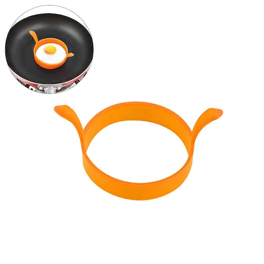 Orange Silicone Cooking Mold Egg Ring for Cooking Fried Eggs 3Pcs
