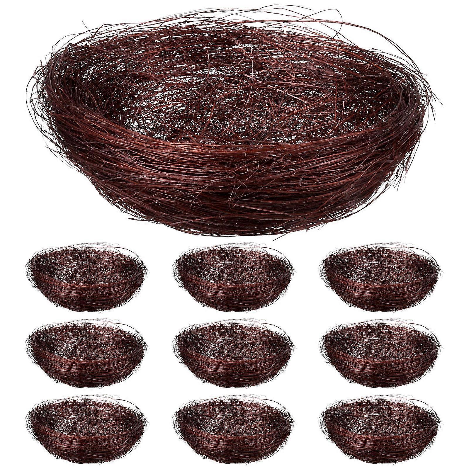 Artificial Birds Nest Provides Shelter For Birds In Dark Brown 4.72X4.72X1.97IN 40 Pcs