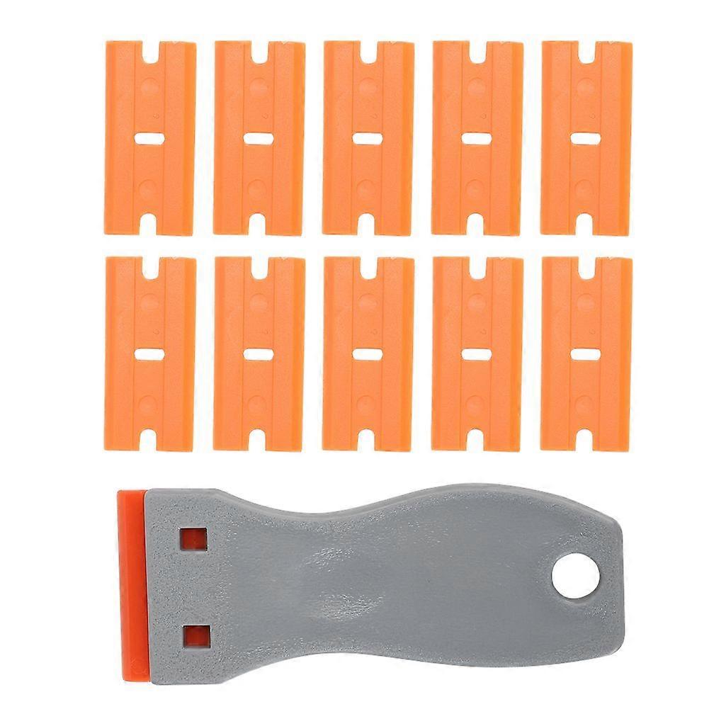Removal Mobile Phone OCA Dry Glue UV Glue Adhesive Cleaning Relieving Tool Disassemble Scraper(1 scraper handle 10 blade )