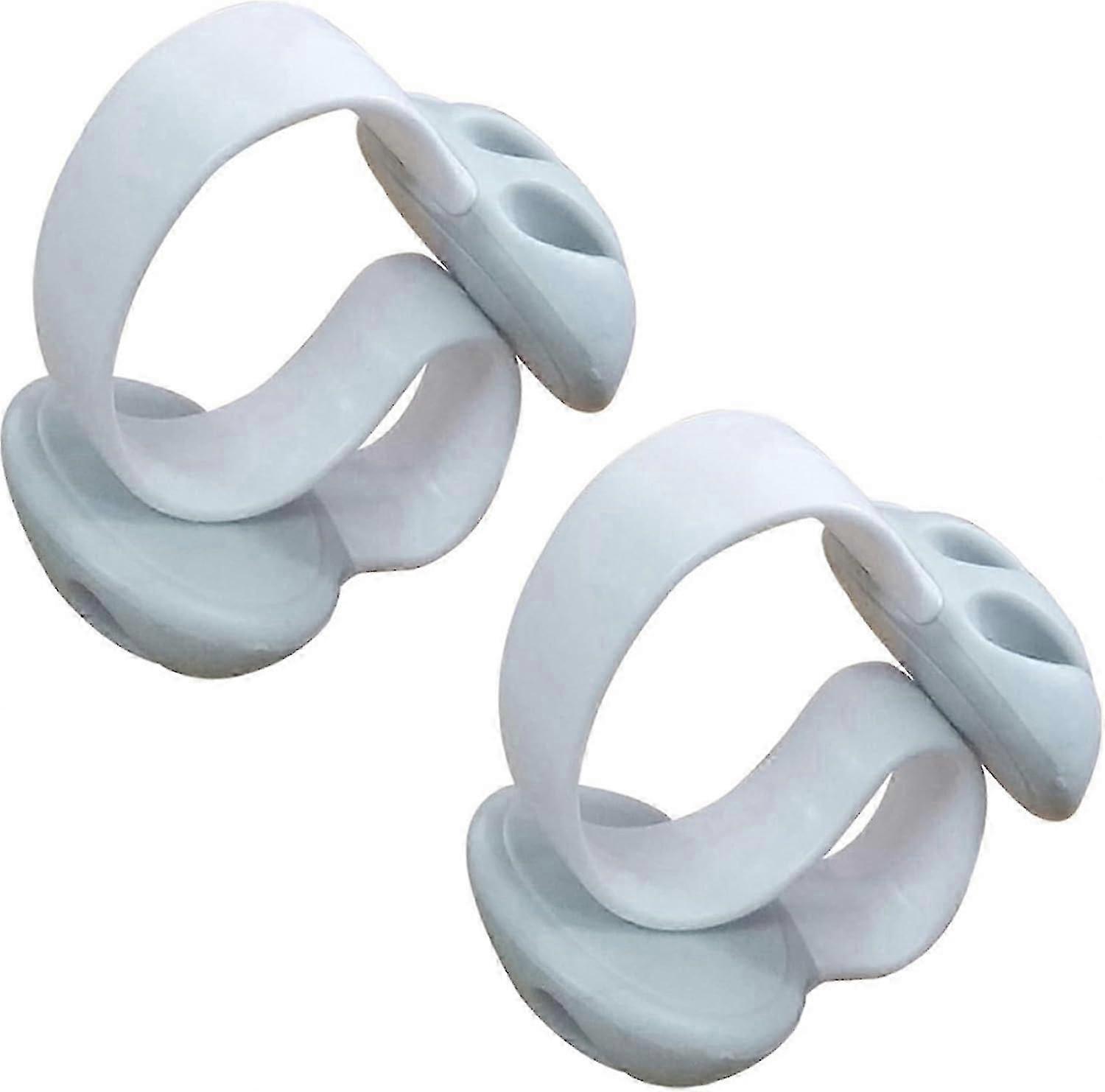 White Desk Cable Drop Clips Non-Adhesive, Table Cord Stay Holder Weighted, Small Wire Management Clamp Removable, Silicone Tidy Organizer Keeper for P