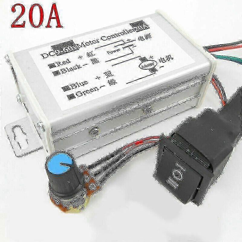 Dc 9-60v 12v 24v 36v 48v 20a Pwm Motor Speed Controller Cw Ccw Reverse Switch