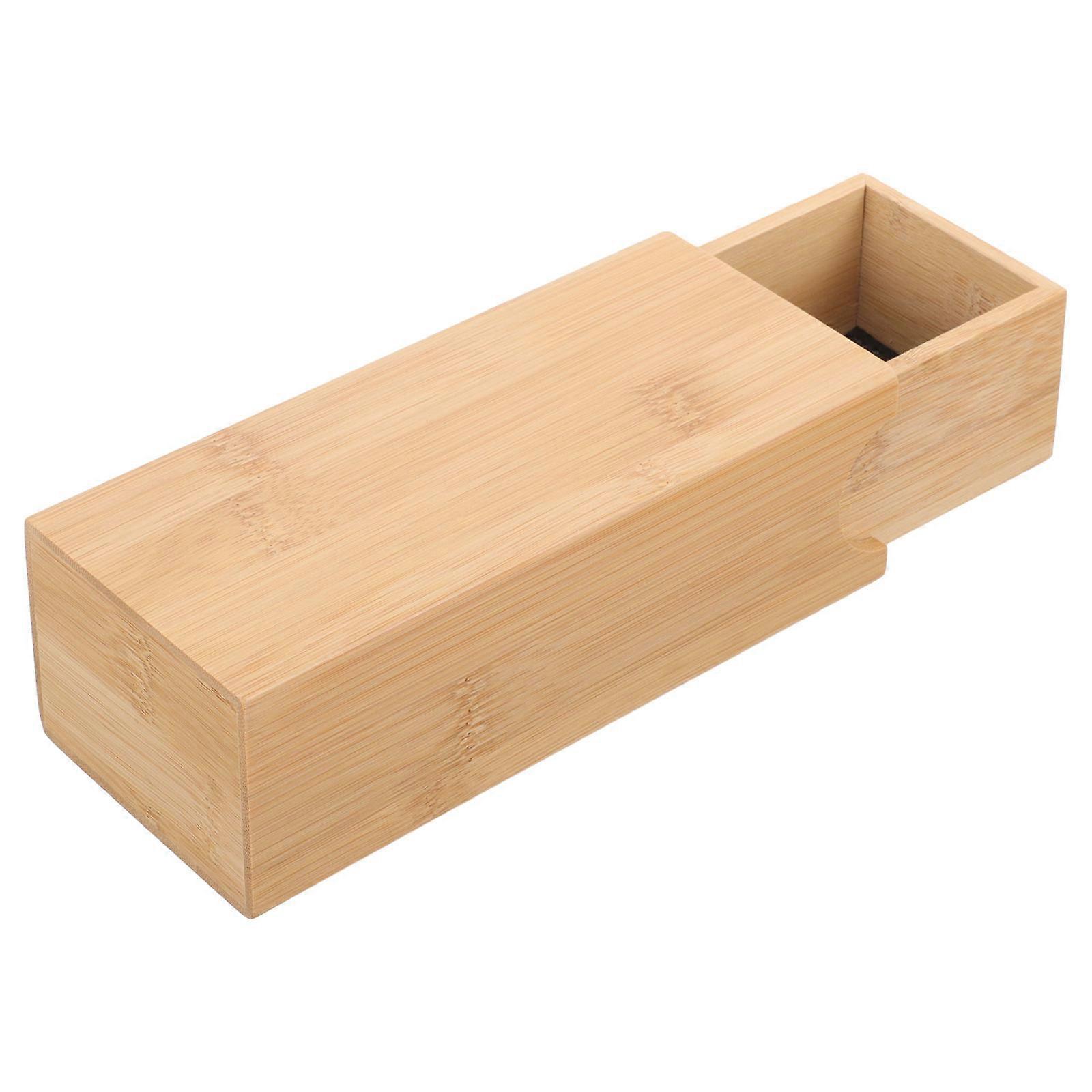 Sunglasses Case Bamboo Hard Shell Pull-Out Design 2Pcs Pack
