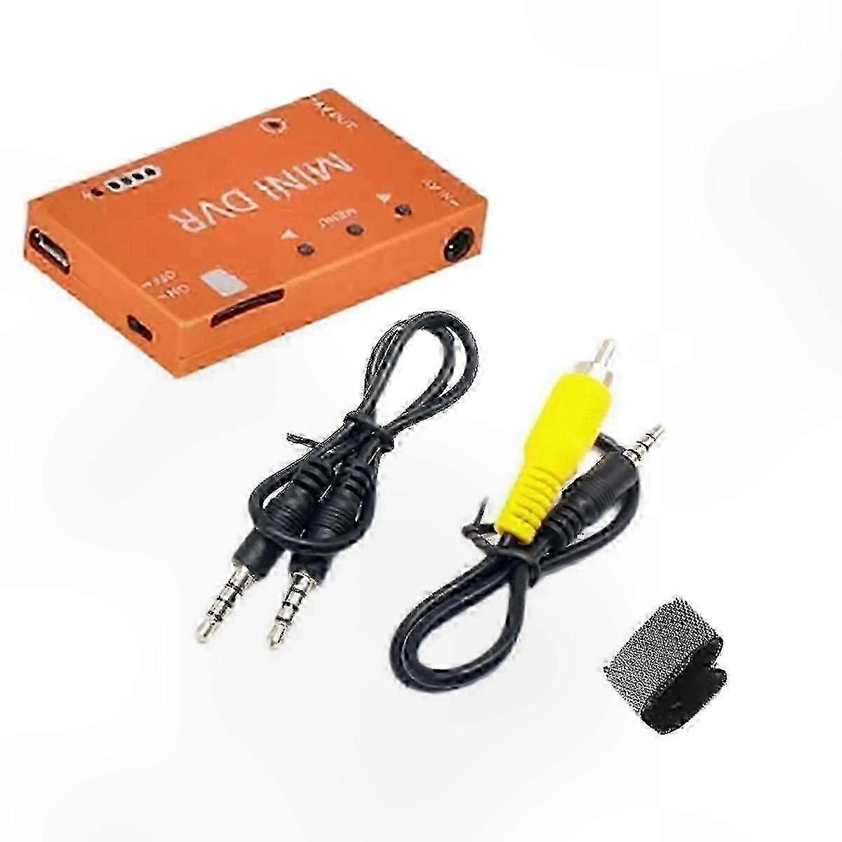 Mini FPV DVR Video Audio Recorder met 3,7V 400mAh batterij voor RC Drones VR Bril Monitor Oranje