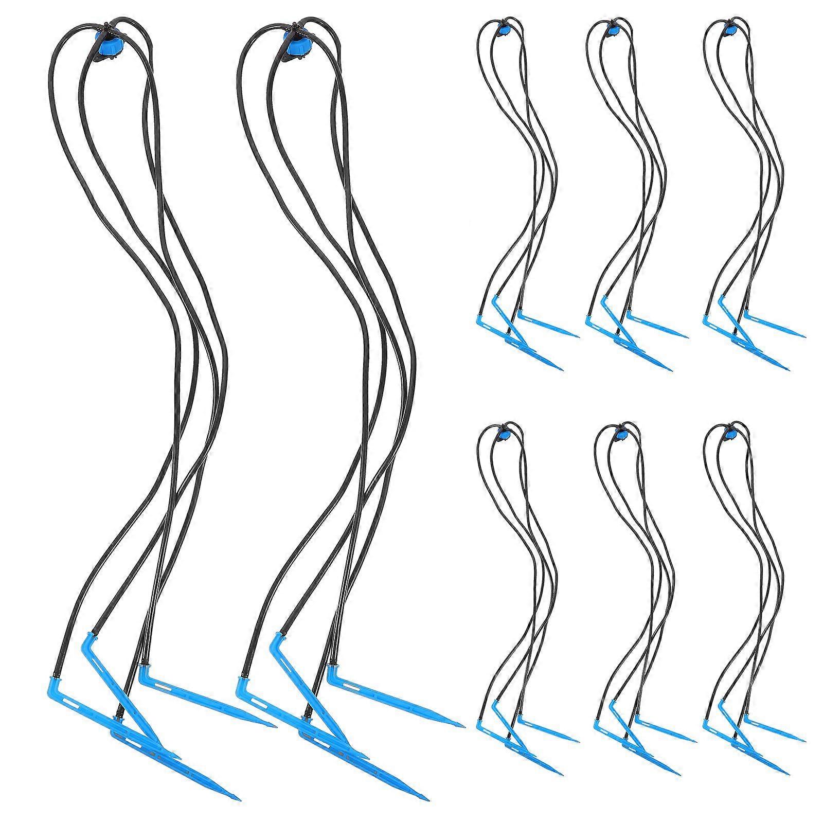 10Pcs 4-head Pressure Compensated Water Current Stablizer Irrigation Spray Nozzle (Blue)