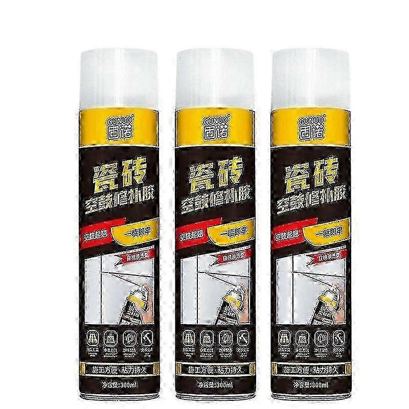 3X Forubom Tile Drum Repair Adhesive, Strong Adhesive Ceramic Tile Empty Drum Agent