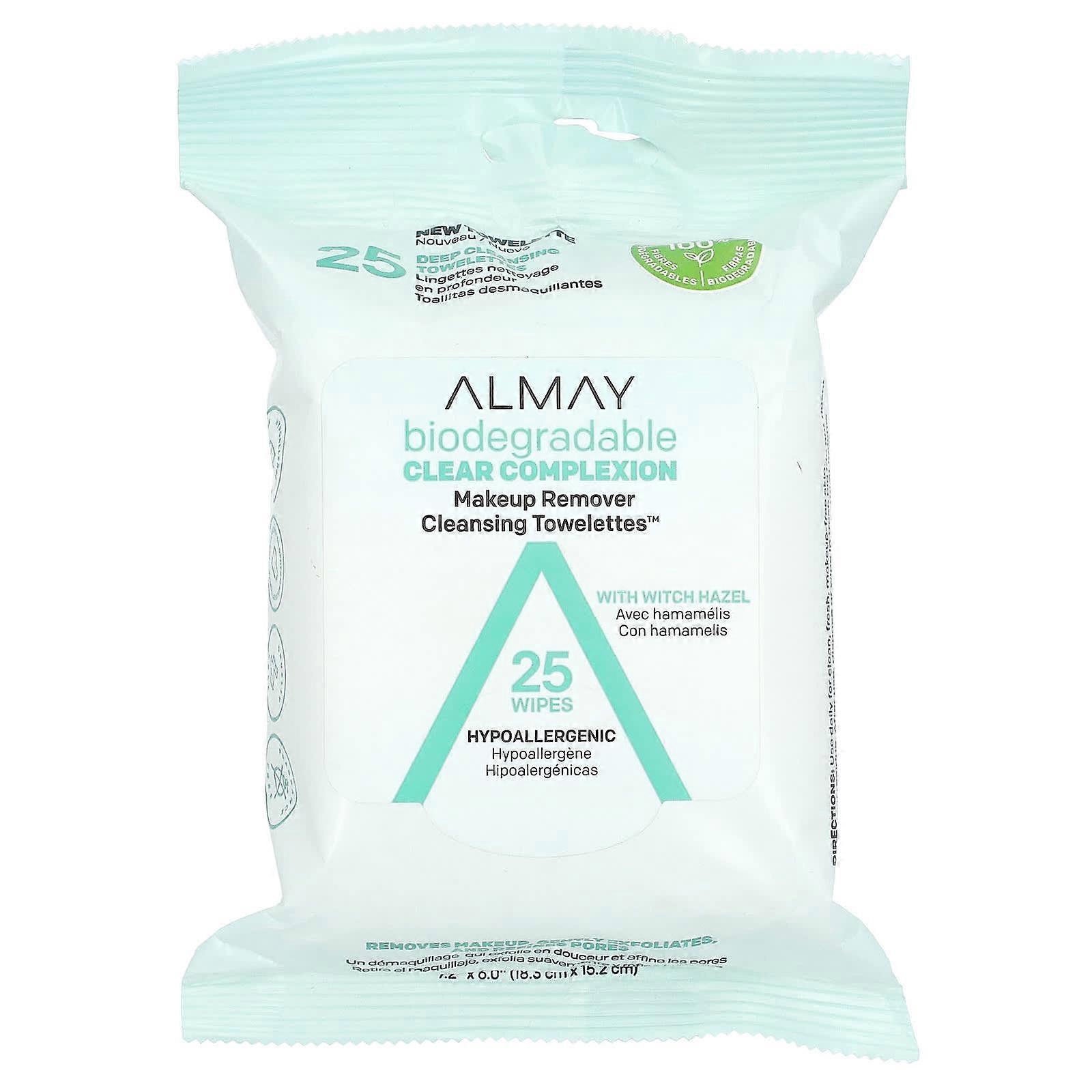 Makeup Remover Cleansing Towelettes, With Witch Hazel, 25 Wipes