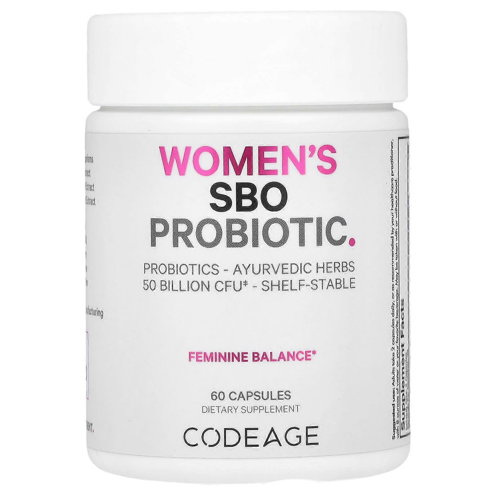 Women's SBO Probiotic, 50 Billion CFU, 60 Capsules