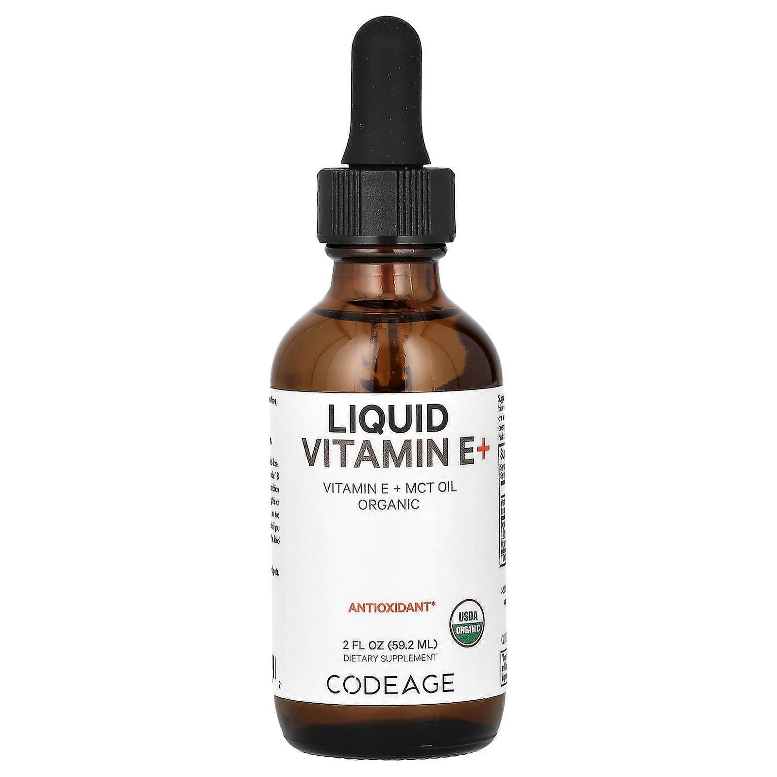 Codeage, nestemäinen E-vitamiini+, maustamaton, 59,2 ml