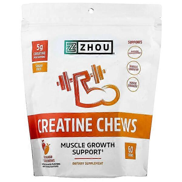 Zhou Nutrition, Creatine Chews, Peach Mango, 60 Chews