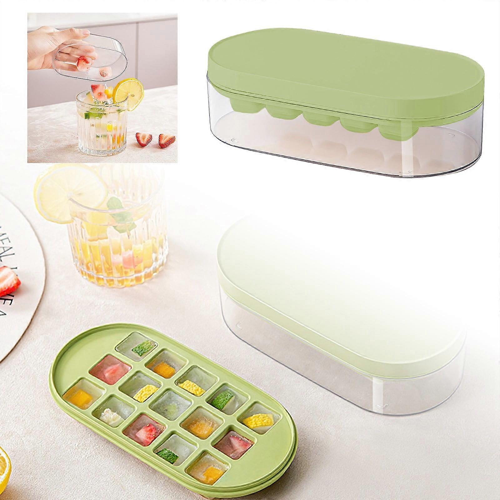 Food Grade Ice Cube With Lid Easy To Store Ice Tray Mini Pressable Ice Cubes Home Essentials