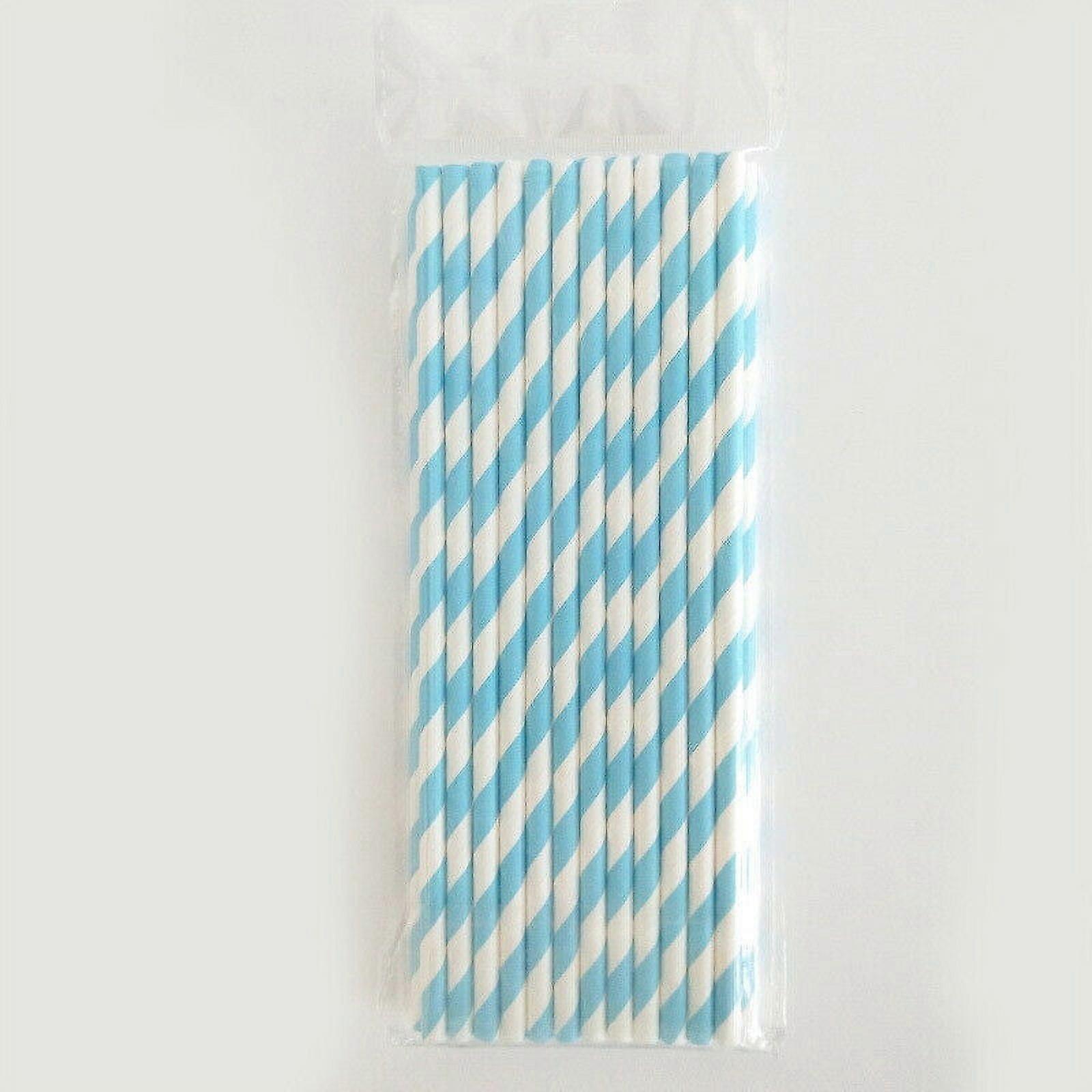 100~200 Bulk Packed Paper Straws Pattern Color -Biodegradable FDA Approved