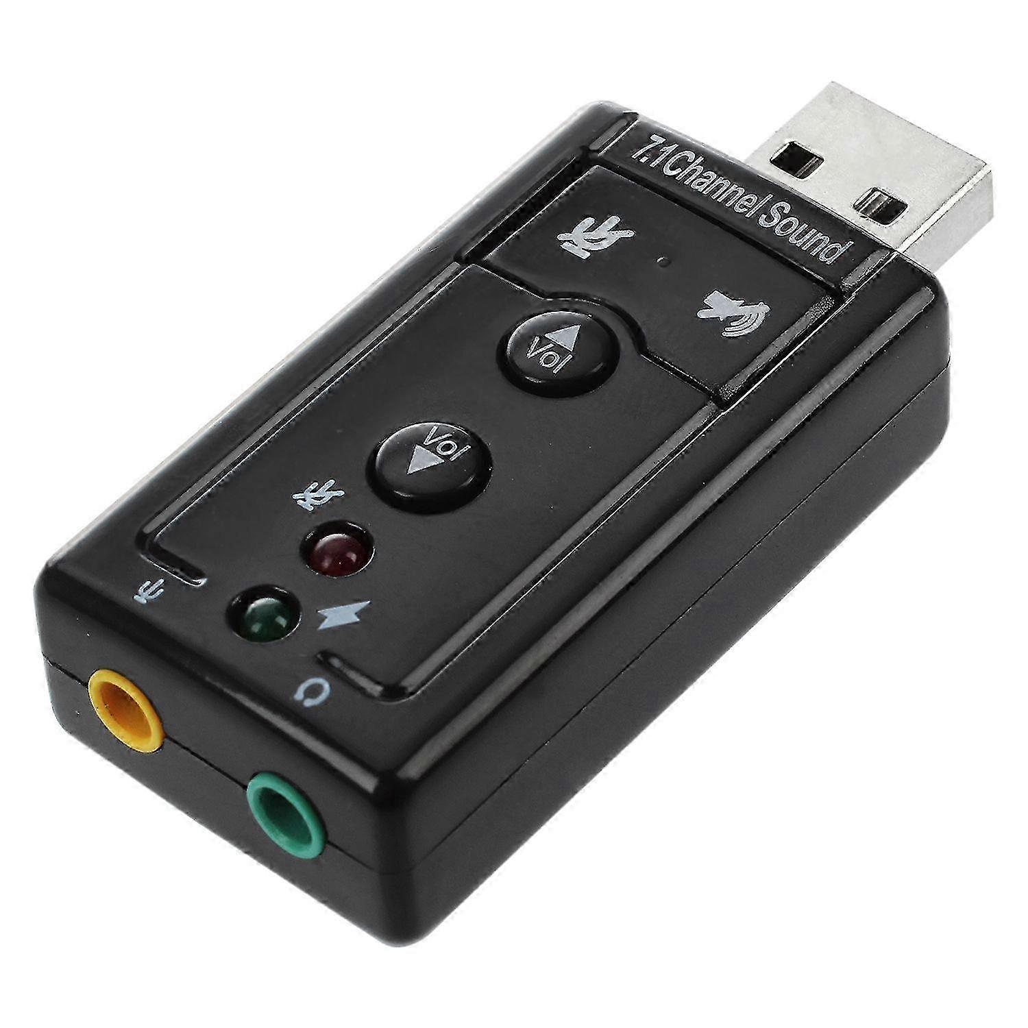 25-26 7.1 Channel USB External Sound Card Audio Adapter