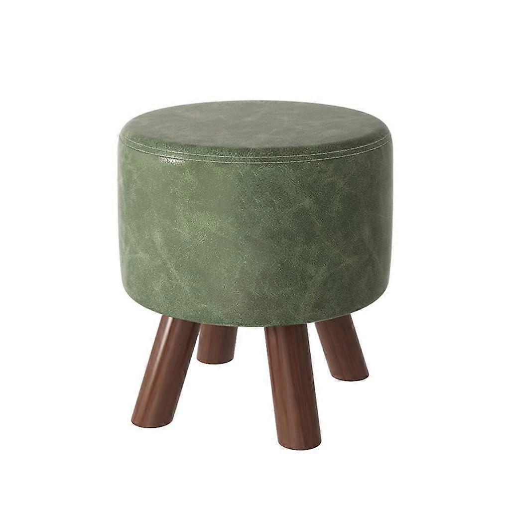 Footstool Small Round Fabric Stool for Home Use, Low Upholstered Seat, Shoe Changing Stool