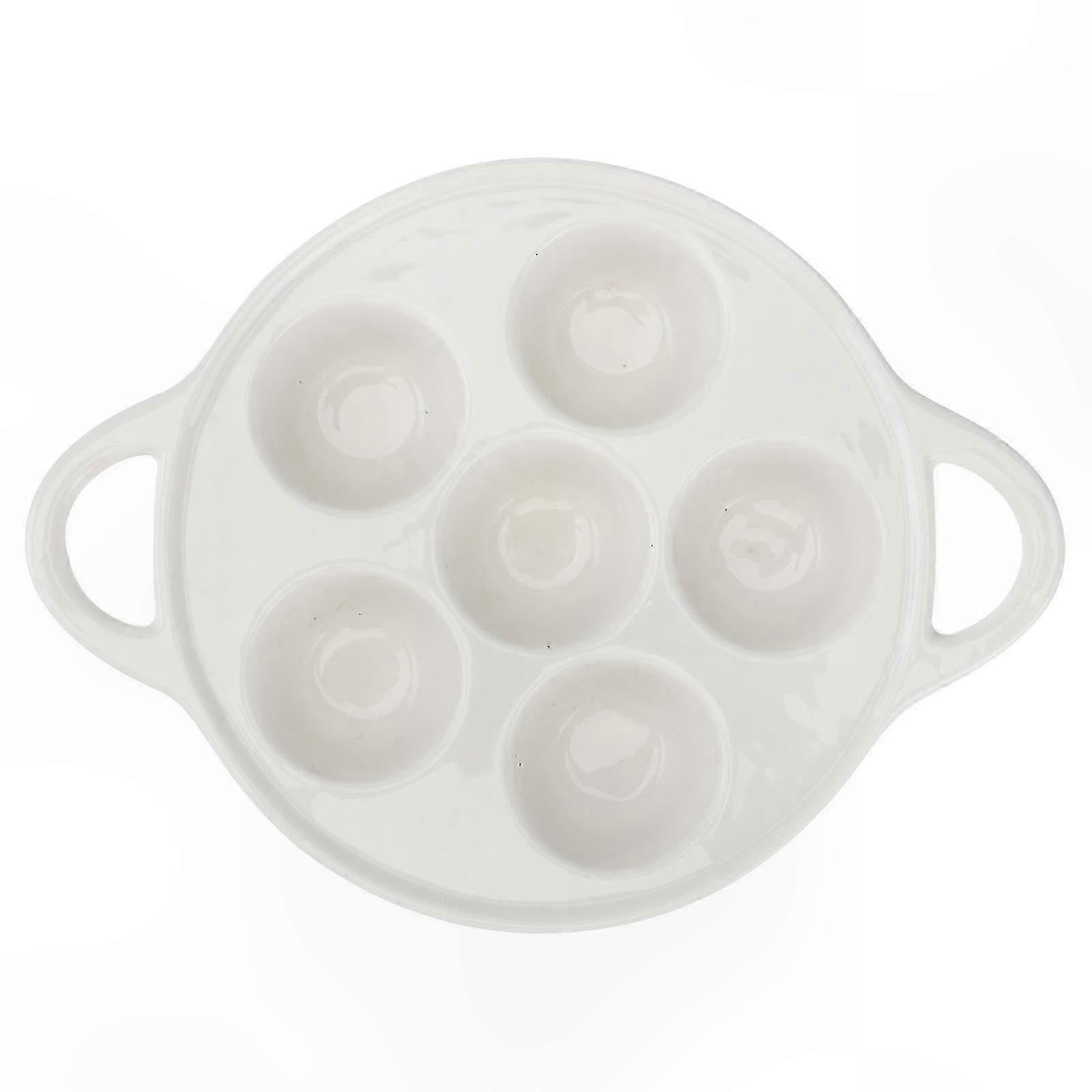 Ceramic Snail Shaped Plate for Escargot or Conch Baking Kitchen Tool