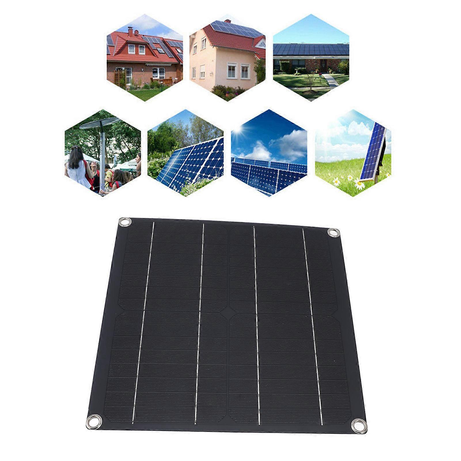Waterproof Solar Charge Controller Portable with OBD Charger 80W Black Solar Panel for Car Charging Accessory 