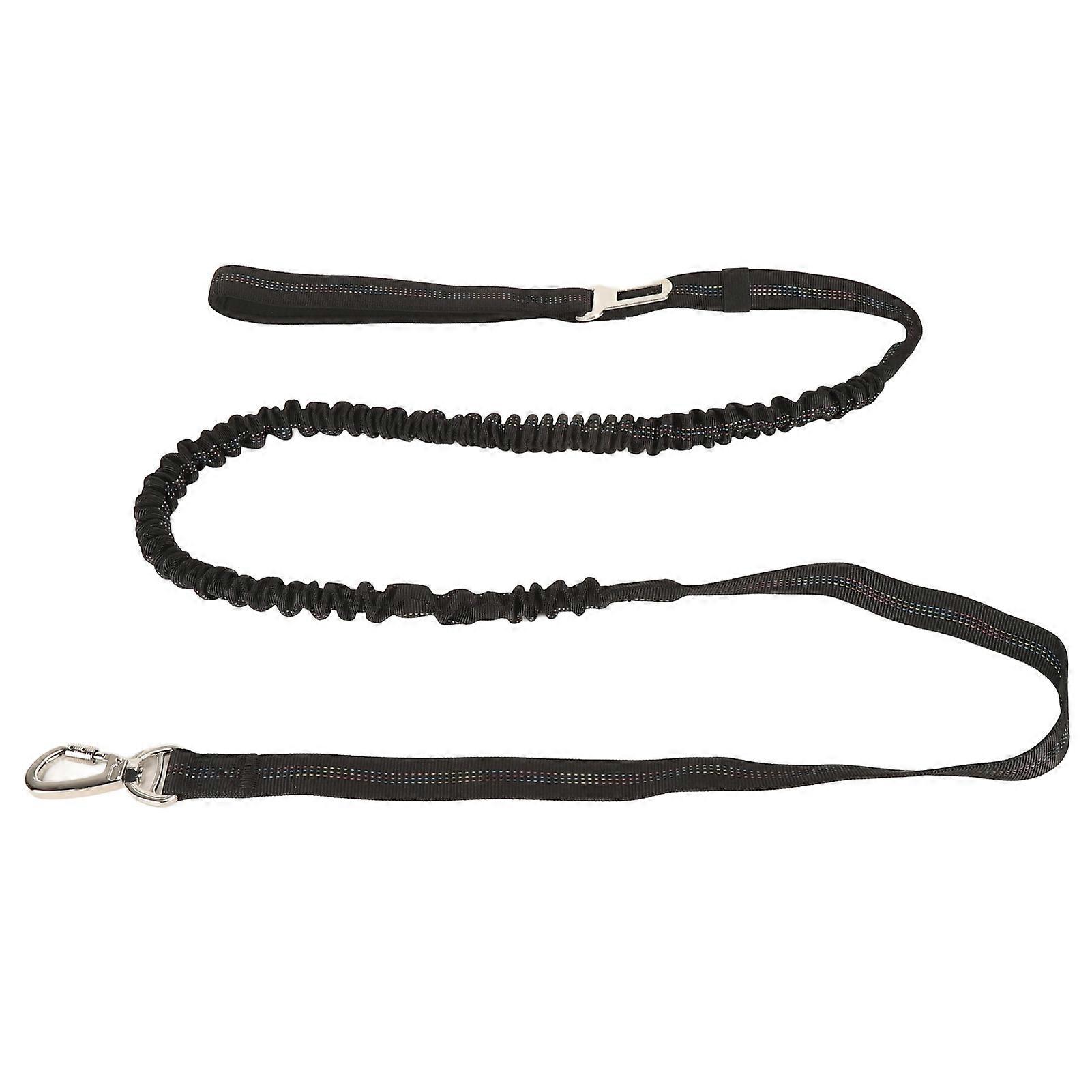 Reflective Dog Leash with Padded Handle Elastic Durable Heavy Duty Dog Leash Rope with Metal Buckle Safety Lock for Walking Training 