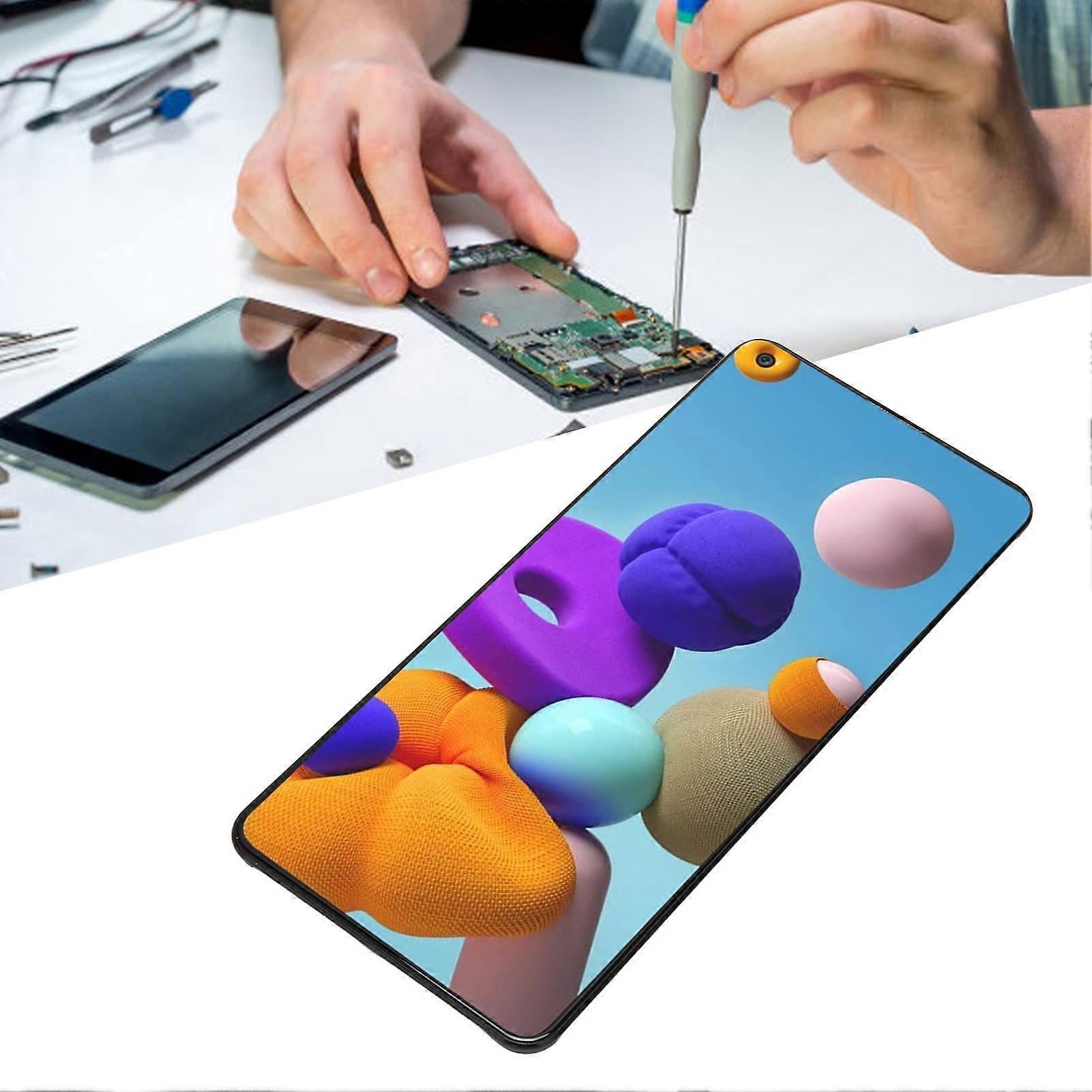 6.5in LCD Display Digitizer Screen Replacement with Frame and Tools for Galaxy A21s A217 SM A217F DS SM A217M 