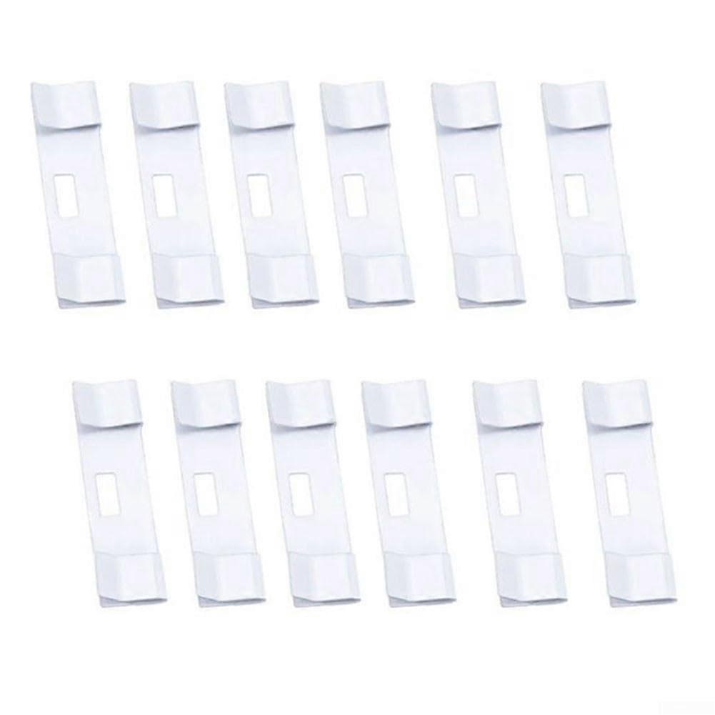 Metal Curtain Clip Set, 12 Pieces, Compatible With Vertical And Venetian Blinds, Secure Grip, No Drill Installation