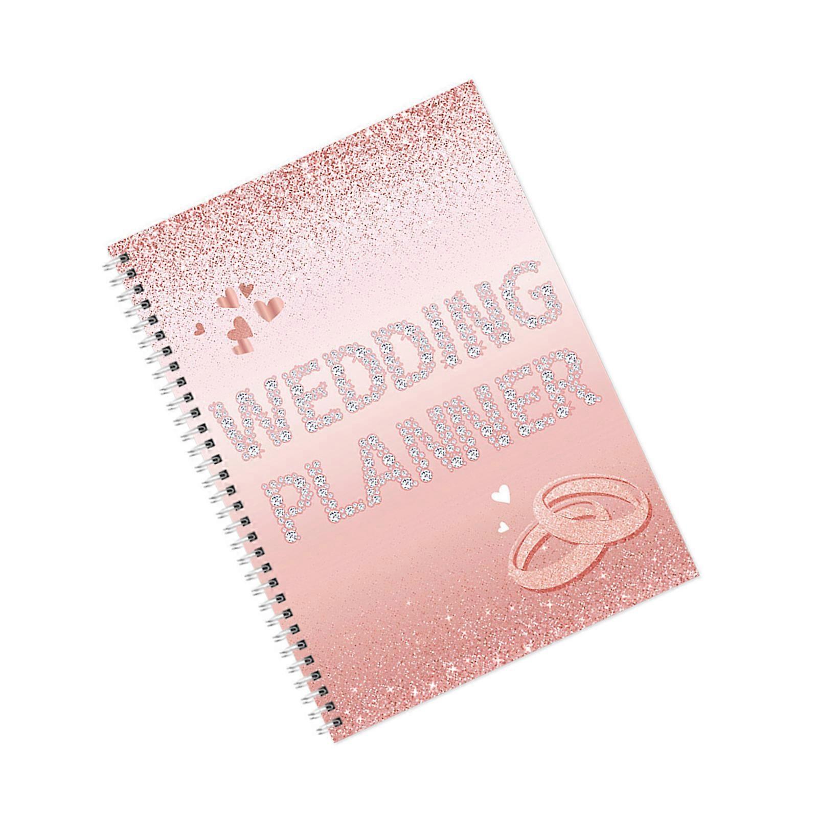 מתכנן חתונות מסוגנן מחברת תכנון כלה רשימת בדיקה לחתנים ורכזים לארגון כל פרט צבעוני