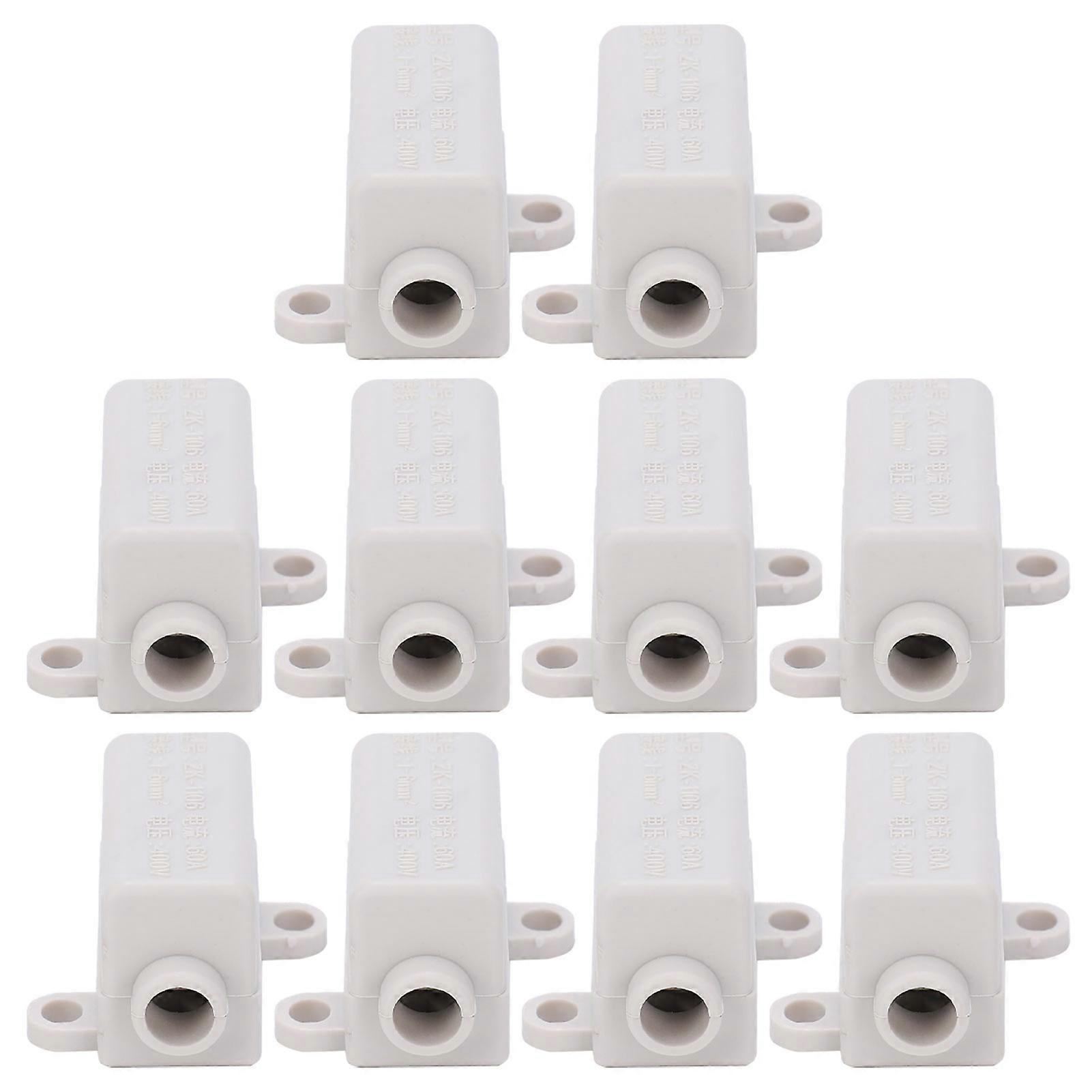 10Pcs Inline Junction Connector Box TType Cable Wire Electrical Joiner ZK-1106 400V 60A