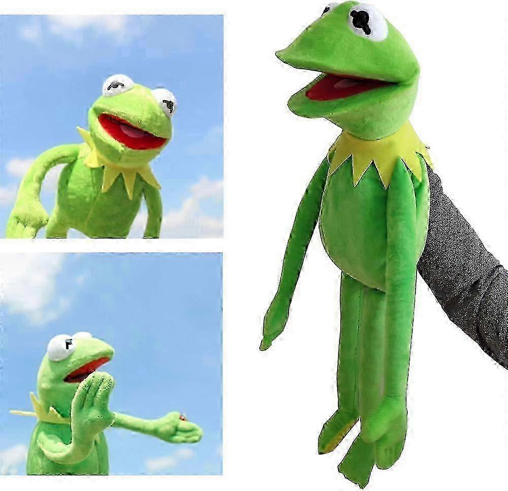 Wild Animal Stuffed Toy, Perfect For Hugging, 60Cm Green Kermit Inspired Plush With Unique Creativity Pose, Polyester Material,