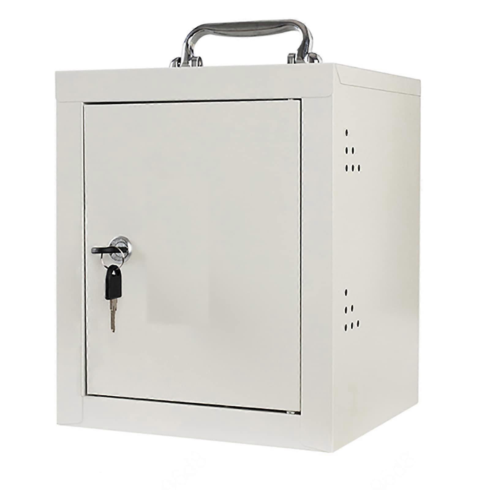 Portable Phone Box With Handle 12Compartment Wall Pocket For Office And Home Secure Cabinet Carrying Handle 12 Slots