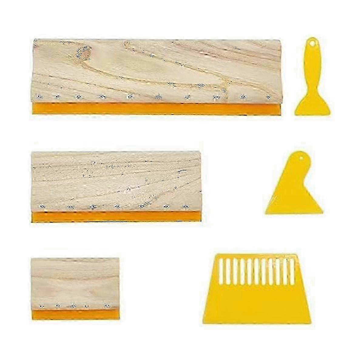 Screen Printing Squeegee For Screen Printing Fabric, Screen Printing Kit Handmade,6pcs