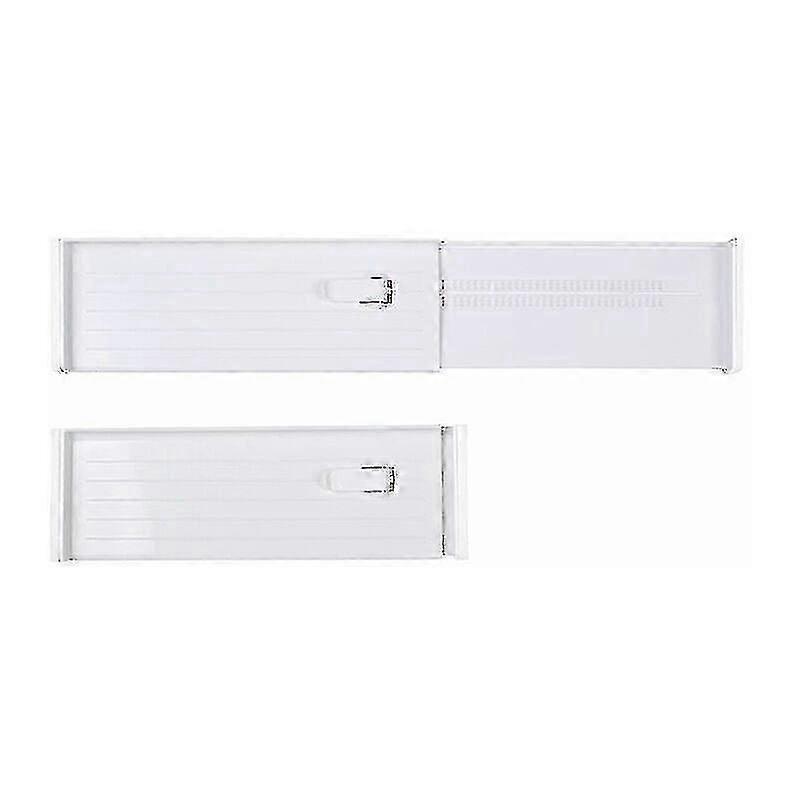 Plastic Adjustable Drawer Dividers (set Of 4) - Utility Drawer Organizers - Flexible Drawer Organizers For Cabinets And Dressers - White Edition 1107