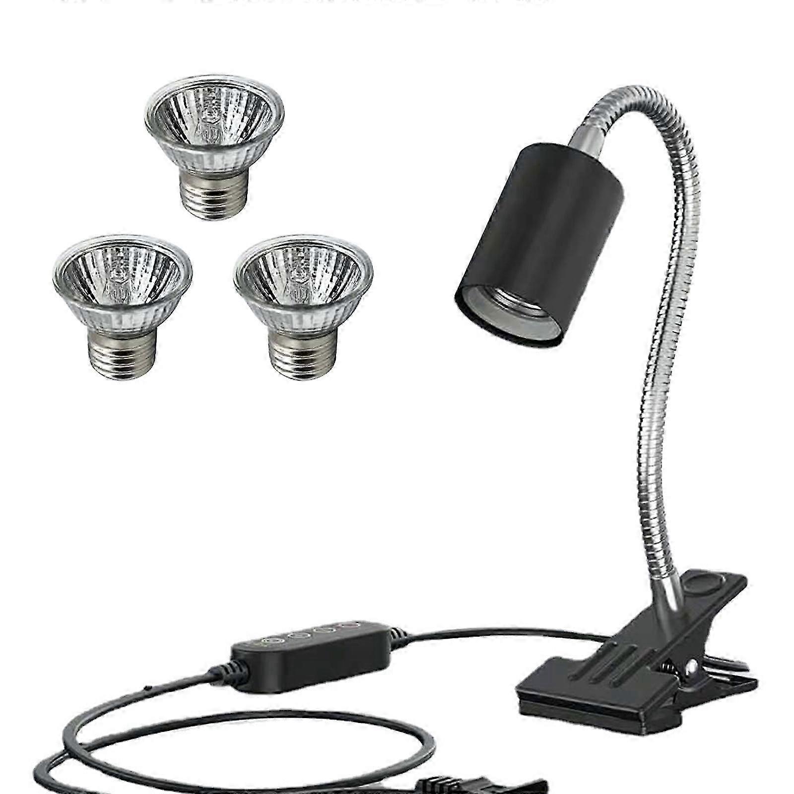 Reptile Heat Lamp, UVA UVB Full Spectrum Adjustable Basking Spot Light