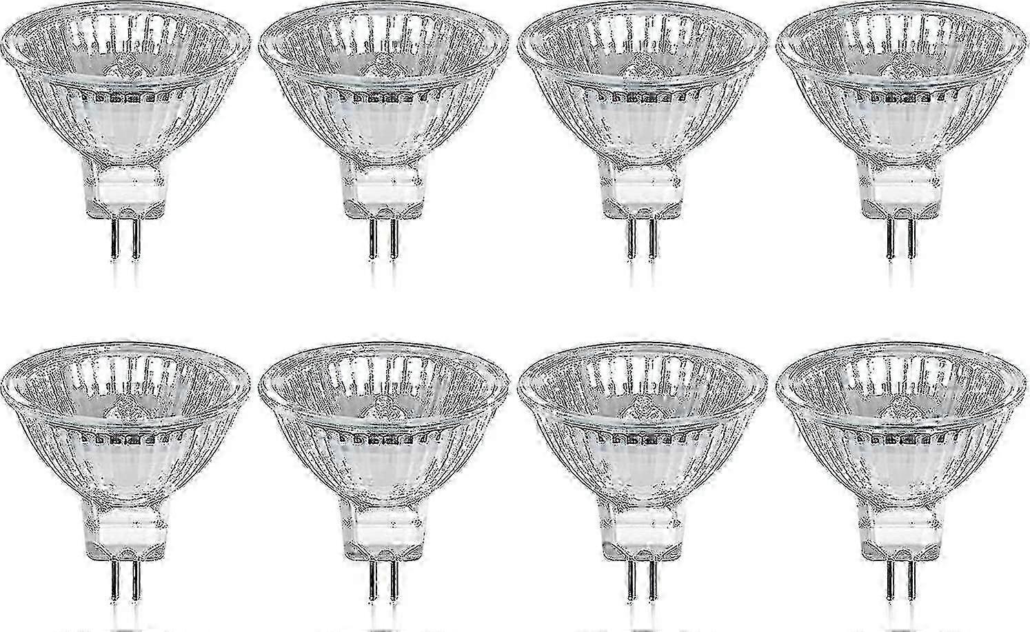 GU5.3 / MR16 35W 12Vハロゲン電球ウォームホワイト2800K調光可能400LM 2ピンガラススポットライト、8パック