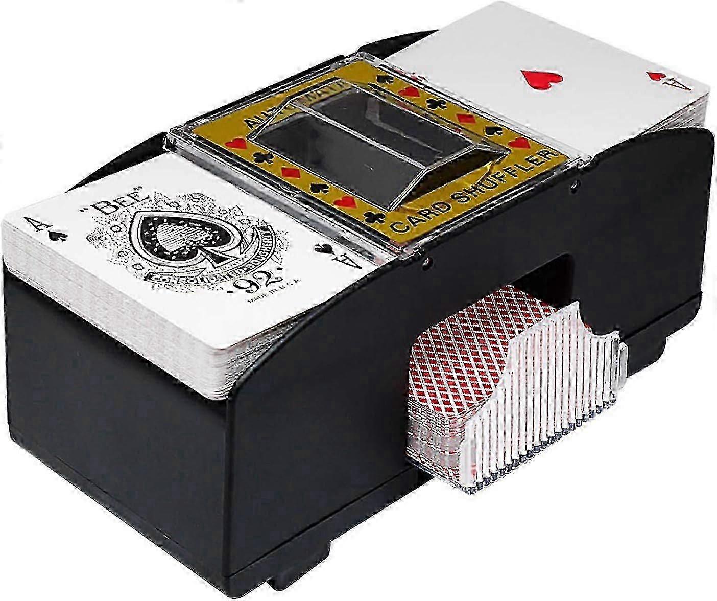 Automatic Card Shuffler for Professionalism Quality, Higher Quality Automatic Card Shuffler Ensures Smooth & Accurate Card Feeding, Two Deck