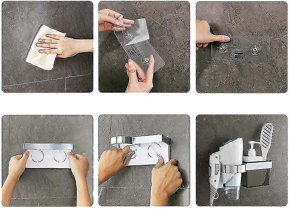 Support de sèche-cheveux auto-adhésif mural Avec