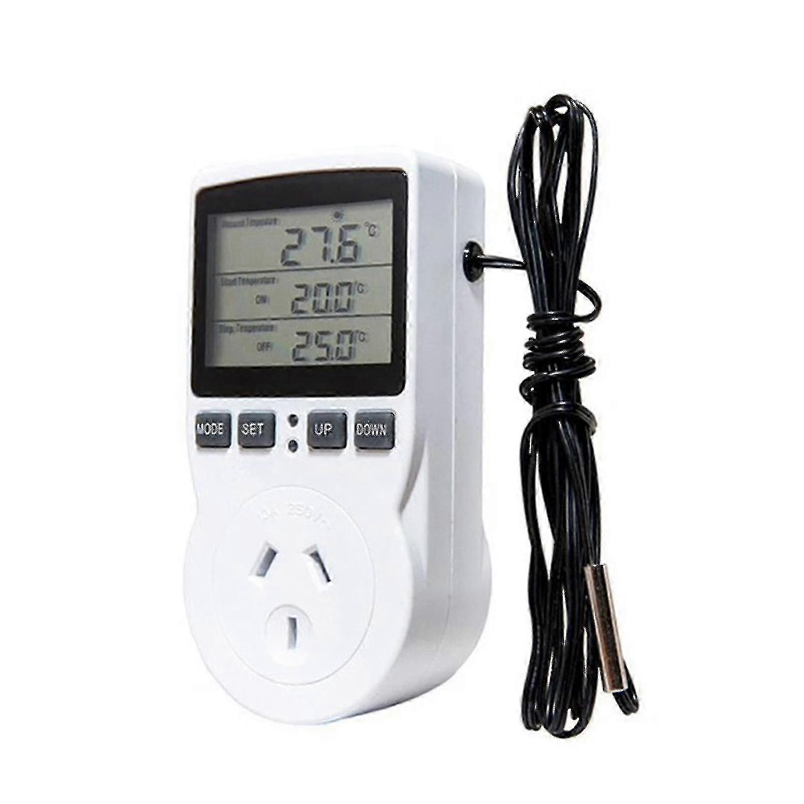 Large LCD Digital Thermostat Controller 16A 230V for Heat Mat, Greenhouse, Home