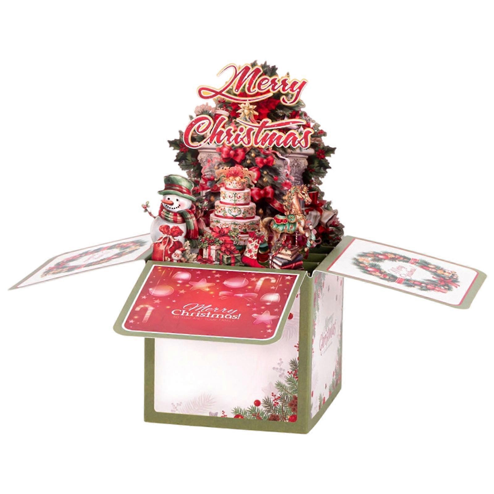 Standing Holiday Card Standing Decoration With Layering Artwork Ideal For Festival Displays Greeting Card With Envelope Multicolor