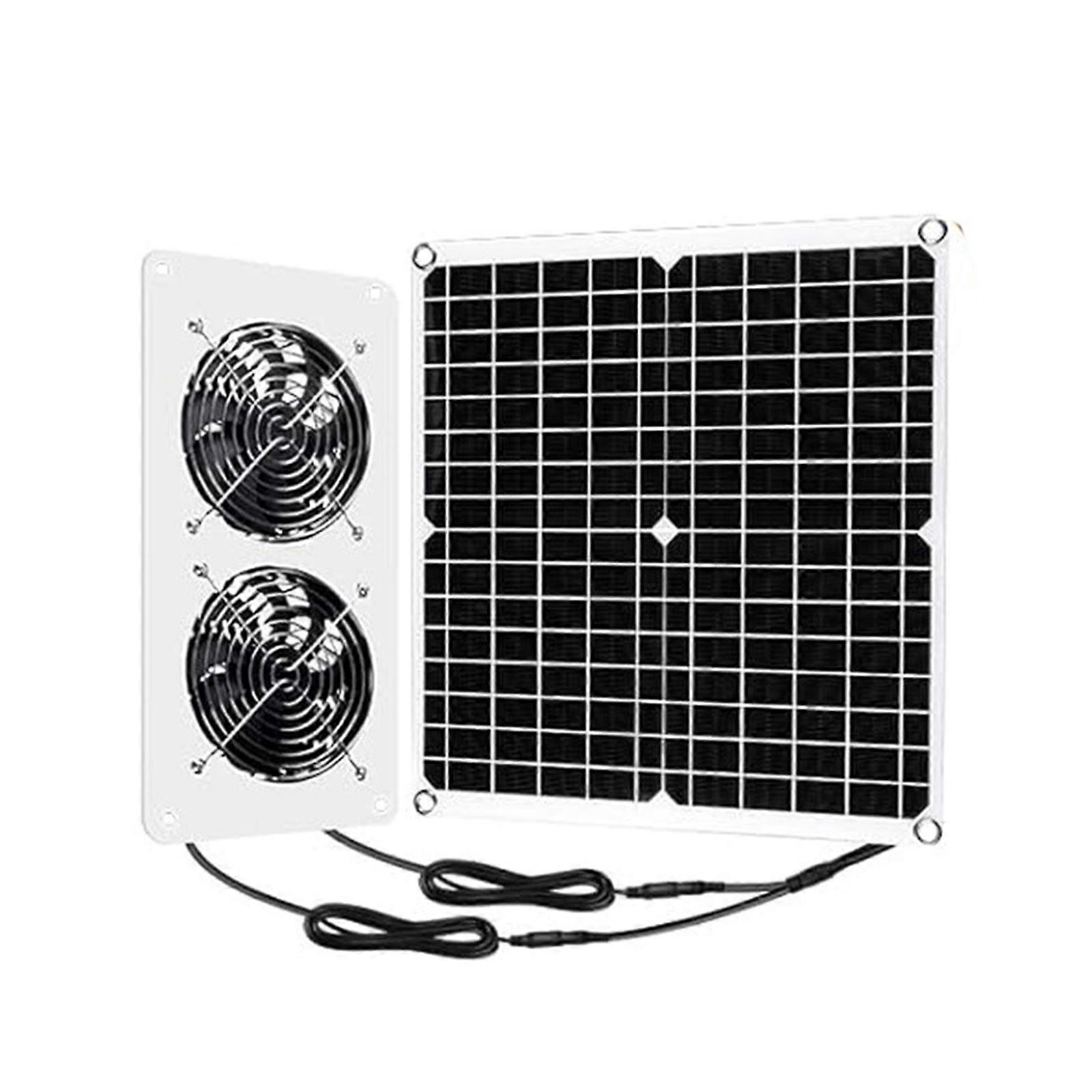 High Efficiency 25W 12V Solar Ventilation Systems Featuring Double Fan And Multiple Device Compatibility Multicolor