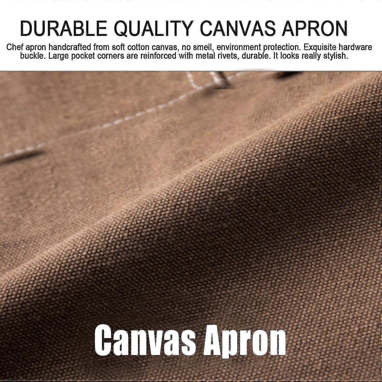 Chef Aprons for Men with 3 Pockets Heavy Duty Canvas Cross Back Apron Adjustable