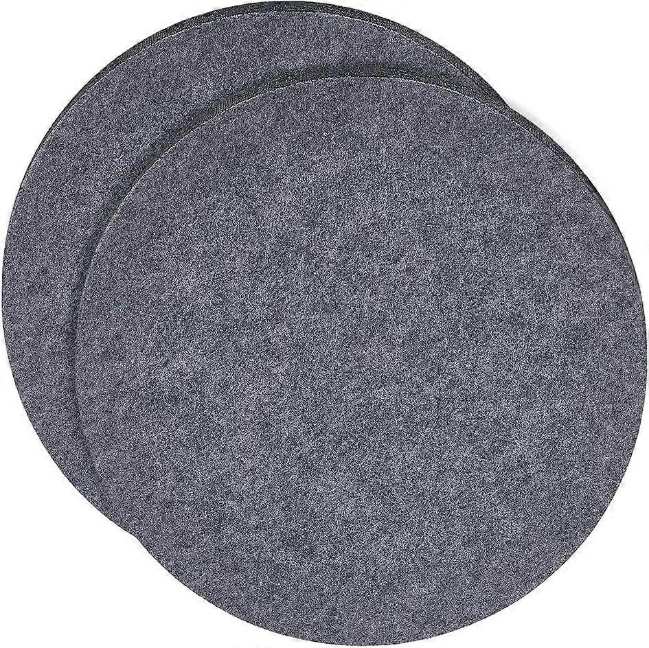 11.8Inch Diameter Gray Adhesive Non-Slip Backed Felt 2Pcs Thickness Round Non-Slip Felt Sheets Lamp Base Felt for Lamp Furniture DIY Craft