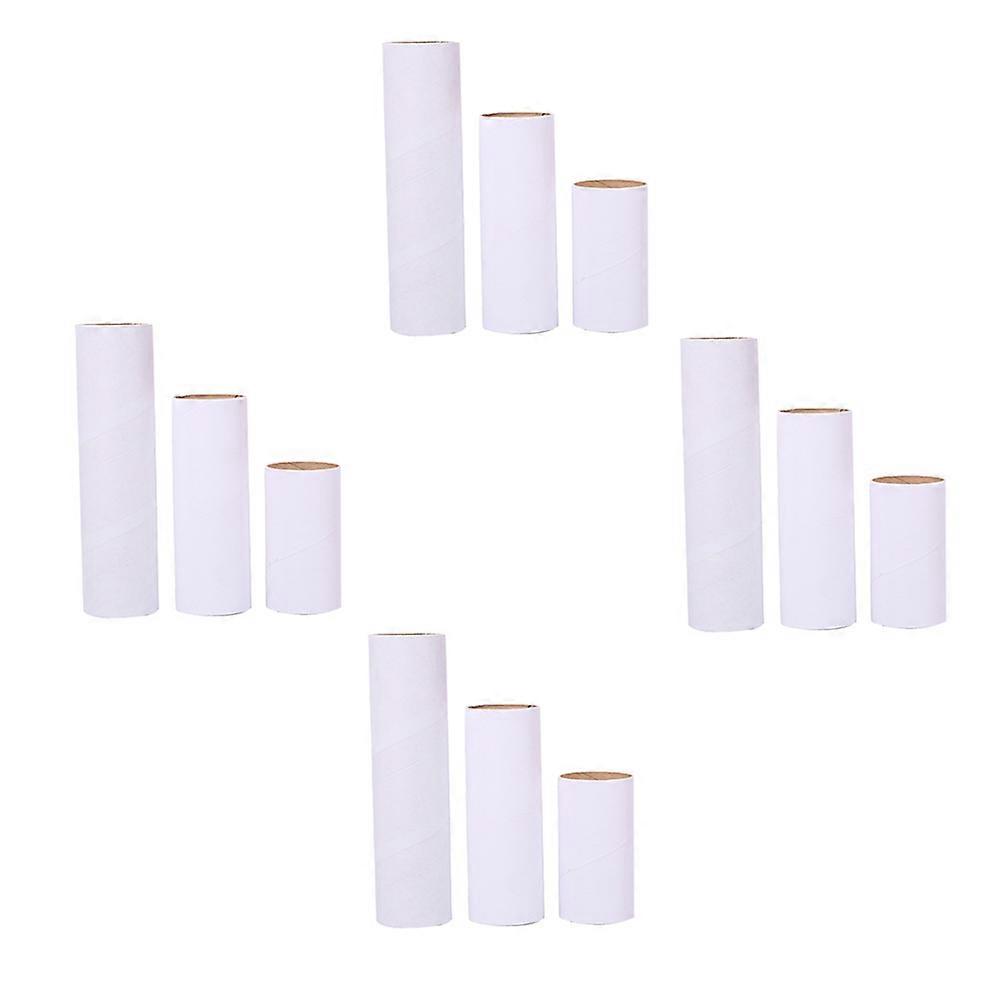 Craft Paper Tubes Diy Art Projects Classroom Projects White Round Cardboard 12Pcs