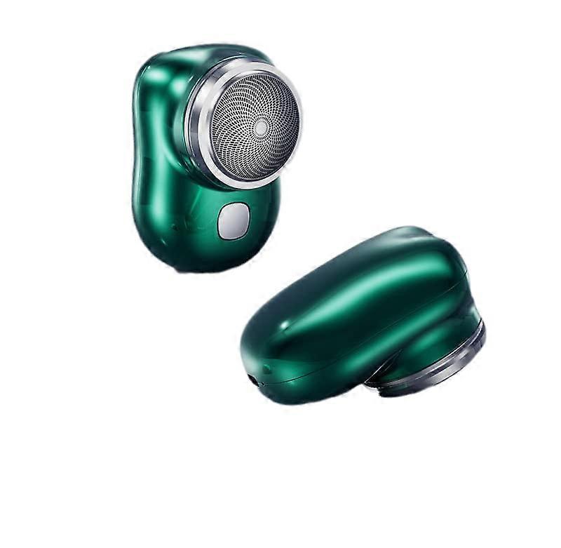 Portable Electric Shaver USB Rechargeable Beard Trimmer for Men Wet Dry Face Razor Pocket Size GreenB