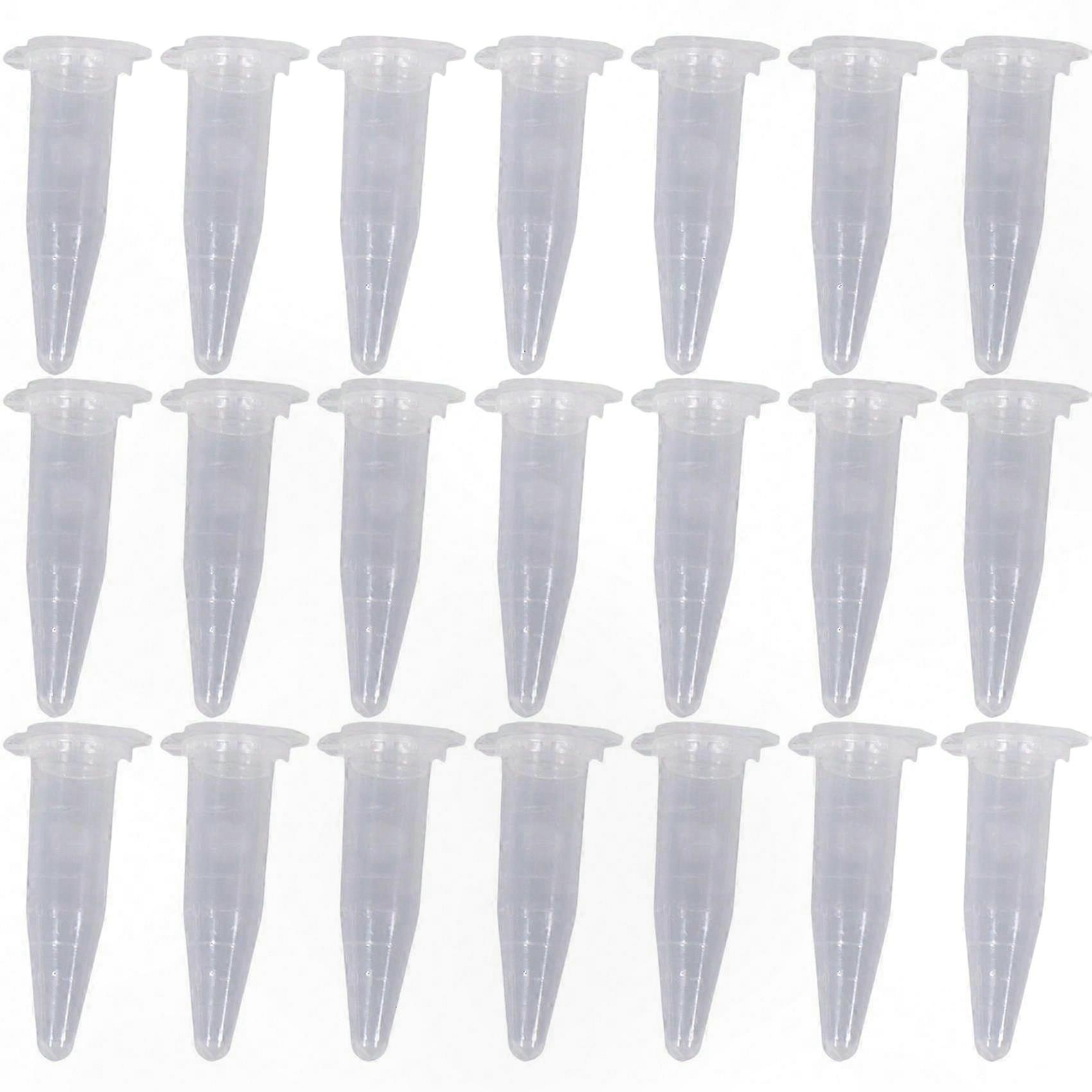 100 Pack 1.5ml Clear Micro Test Tubes with Snap Caps for Lab Use 42x11mm